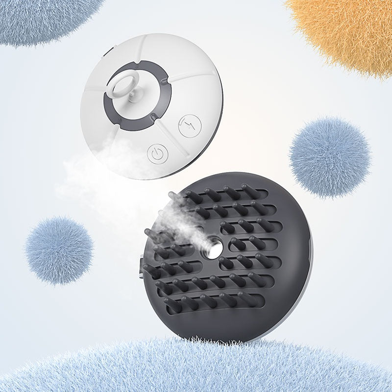PC01 |3 in 1 Electric Anti-splashing Cat Brush With Steam Spray for Massage Pet Grooming Comb Hair Removal