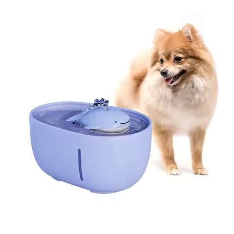 PWF-03 Blue Whale|2L Automatic Cat Water Fountain With Auto Shut-Off Pump LED Indicator Light